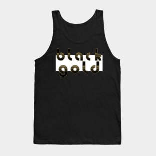 Black Gold White Tank Top